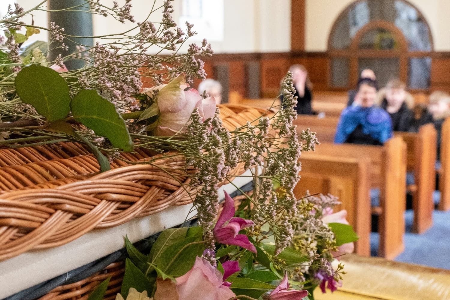 How to arrange a funeral - coffin in a church
